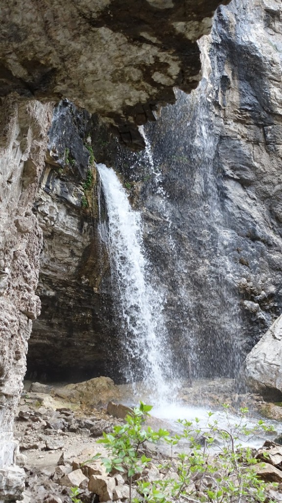 Sprouting Rock, the source of water for the falls into Hanging Lake