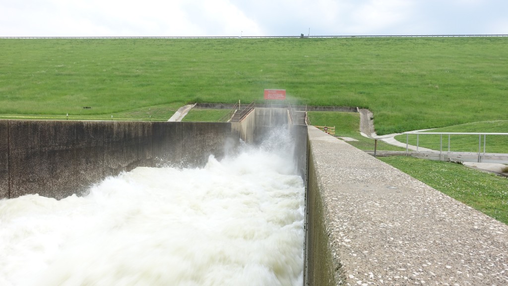 The water shooting out of the Cave Run Dam was impressive!